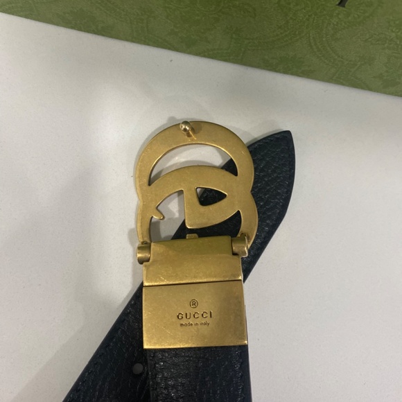 GUCCI reversible double G leather belt